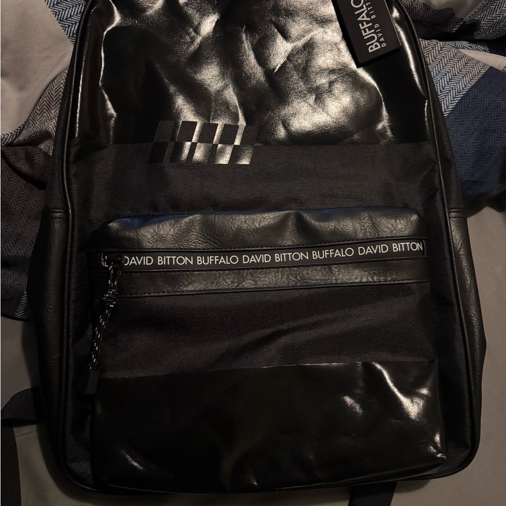 Buffalo David Bitton Black Backpack Sleek Modern Design